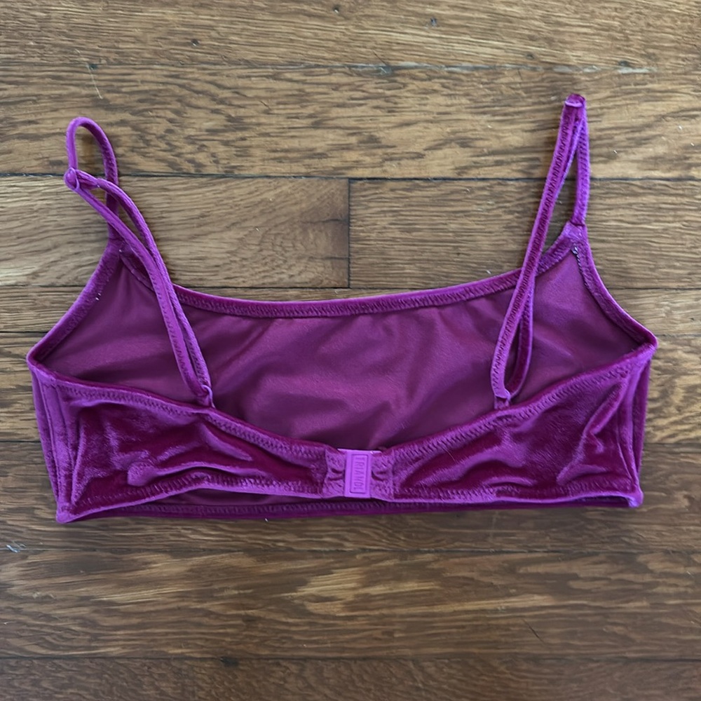 TRIANGL VELOUR BIKINI TOP - Picture 4 of 5